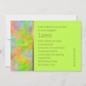 Bat Mitzvah Abstract Design in Lime Green Kaart (Voorkant)