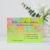 Bat Mitzvah Abstract Design in Lime Green RSVP Kaartje (Staand voorkant)