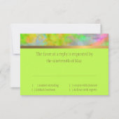 Bat Mitzvah Abstract Design in Lime Green RSVP Kaartje (Voorkant)