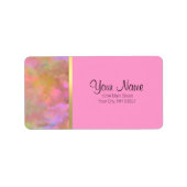 Bat Mitzvah Abstract Design in Roze Etiket (Voorkant)