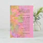 Bat Mitzvah Abstract Design in Roze Kaart (Staand voorkant)