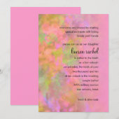 Bat Mitzvah Abstract Design in Roze Kaart (Voorkant / Achterkant)