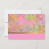 Bat Mitzvah Abstract Design in Roze RSVP Kaartje (Achterkant)