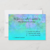 Bat Mitzvah Abstract Design in Turquoise RSVP Kaartje (Voorkant)