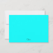 Bat Mitzvah Abstract Design in Turquoise RSVP Kaartje (Achterkant)