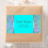 Bat Mitzvah Abstract Design in Turquoise Silver Etiket (Insitu)