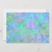 Bat Mitzvah Abstract Design in Turquoise Silver Kaart (Achterkant)