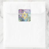 Bat Mitzvah Abstract Pastel Patroon Vierkante Sticker (Tas)