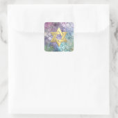 Bat Mitzvah Abstract Shimmery Pastel Pattern Vierkante Sticker (Tas)
