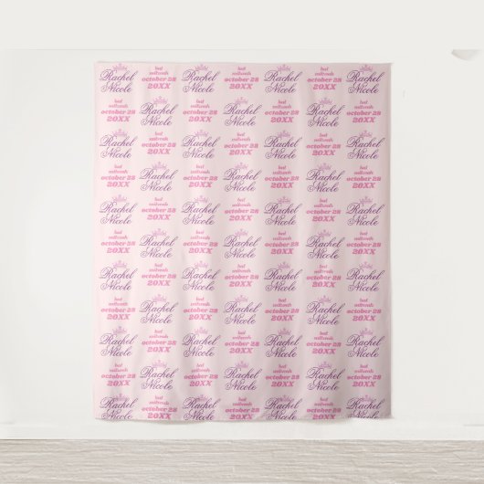 Bat Mitzvah Achtergrond Step en Repeat Banner Wandkleed (Voorkant)