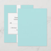 Bat Mitzvah Antwoord Kaarten {Licht Blauwgroen} (Voorkant / Achterkant)