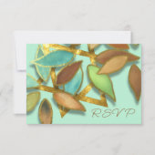 Bat Mitzvah Aqua Brown Waterverf Petals over Star Kaart (Voorkant)