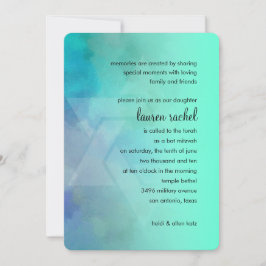 Bat Mitzvah Aqua en Blue Star van David Kaart