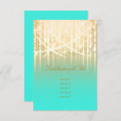 Bat Mitzvah Aqua Green en Gold Sparkly Lichten Kaart (Voorkant / Achterkant)