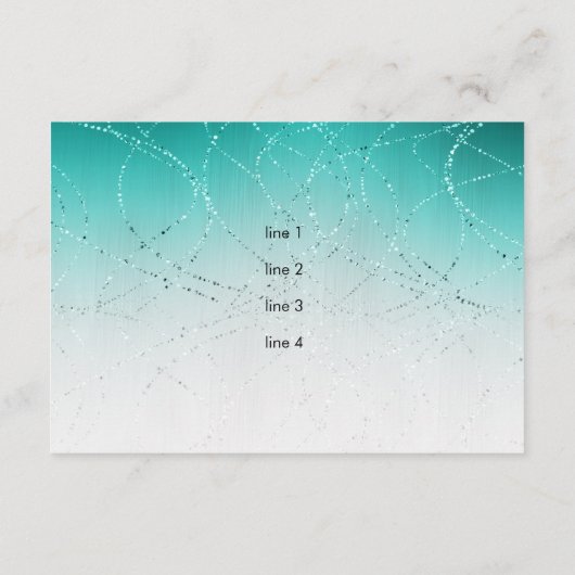 Bat Mitzvah Aqua Star Glittery After Party Kaart (Achterkant)