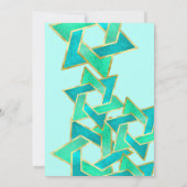 Bat Mitzvah Aqua Turquoise Ster van David Kaart (Achterkant)