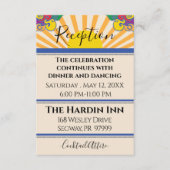 Bat Mitzvah Bar Mitzvah 60's Style Reception Card Informatiekaartje (Voorkant)