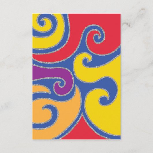 Bat Mitzvah Bar Mitzvah 60's Style Reception Card Informatiekaartje (Achterkant)