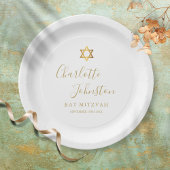 Bat Mitzvah, Bar Mitzvah Elegant Gold Script Papieren Bordje
