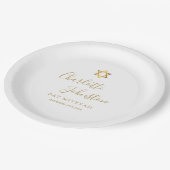 Bat Mitzvah, Bar Mitzvah Elegant Gold Script Papieren Bordje (Gekanteld)