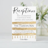 Bat Mitzvah Bar Mitzvah Elegant Receptie Kaart (Staand voorkant)