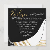Bat Mitzvah Bar Mitzvah Elegant Square Invitation (Voorkant)