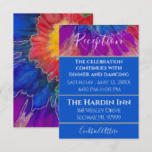 Bat Mitzvah Bar Mitzvah Elegant Tie Dye Design Enc Informatiekaartje (Voorkant / Achterkant)