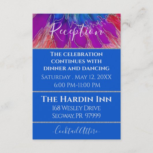 Bat Mitzvah Bar Mitzvah Elegant Tie Dye Design Enc Informatiekaartje (Voorkant)