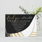 Bat Mitzvah Bar Mitzvah Elegante uitnodiging (Staand voorkant)