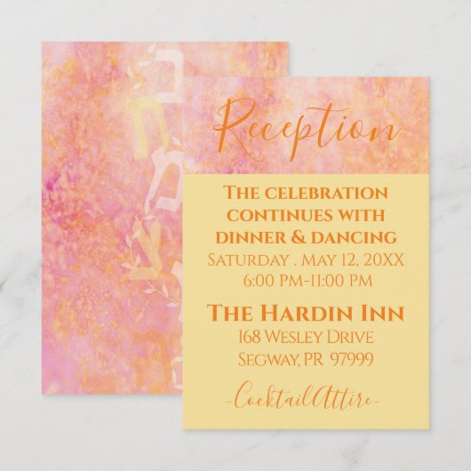 Bat Mitzvah Bar Mitzvah Gewoon Subtiel Informatiekaartje (Voorkant / Achterkant)