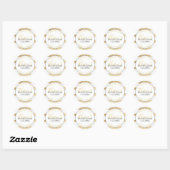 Bat Mitzvah Bar Mitzvah Gouden Strepen Elegant Ronde Sticker (Vel)