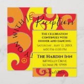 Bat Mitzvah Bar Mitzvah Swirls Design Informatiekaartje (Voorkant / Achterkant)