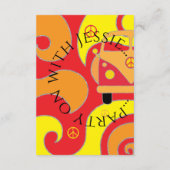 Bat Mitzvah Bar Mitzvah Swirls Design Informatiekaartje (Achterkant)