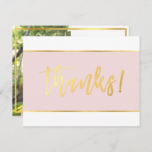 BAT MITZVAH BEDANKT modern roze goud (Voorkant / Achterkant)