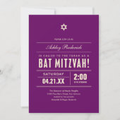 Bat Mitzvah Big Type Invitaties Kaart (Voorkant)