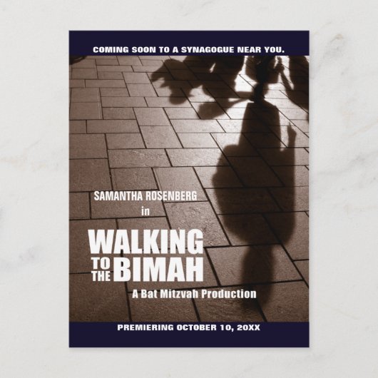 Bat Mitzvah Bimah Film Het Briefkaart van de datum (Voorkant)