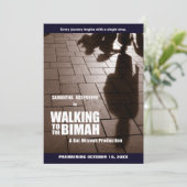 Bat Mitzvah Bimah Uitnodiging (Staand voorkant)