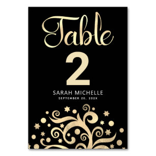 Bat Mitzvah Black Gold Foil Tree of Life Script Kaart