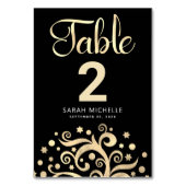 Bat Mitzvah Black Gold Foil Tree of Life Script Kaart (Achterkant)