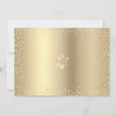 Bat Mitzvah Black Gold Foil Tree of Life Script Kaart (Achterkant)