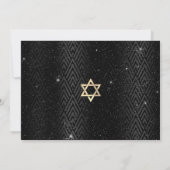 Bat Mitzvah Black Tree of Life Script Gold Foil Kaart (Achterkant)