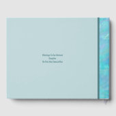 Bat Mitzvah Blauwe Opal Speciale Gelegenheid Foto Gastenboek (Achterkant)