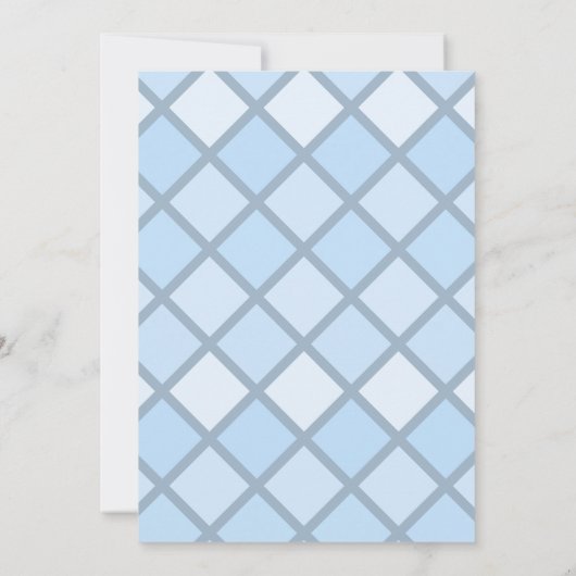 Bat Mitzvah Blauwe Tonen Mozaïek Uitnodiging (Achterkant)