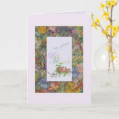 BAT MITZVAH BLOEMENRANDEGROET KAART (Gele Bloem)