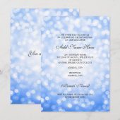 Bat Mitzvah Blue Glitter Lights Kaart (Voorkant / Achterkant)