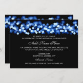 Bat Mitzvah Blue Hollywood Glam Kaart (Voorkant / Achterkant)