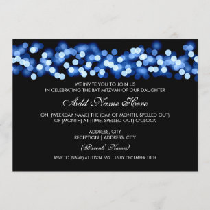 Bat Mitzvah Blue Hollywood Glam Kaart