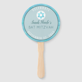 Bat Mitzvah Blue Opal Chic Waterverf Foto Handwaaier