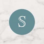 Bat Mitzvah Blue Opal Faux Waterverf Foto Confetti (Kleine voorkant)