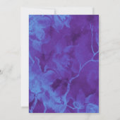 Bat Mitzvah Blue Paarse Waterverf Flowers Kaart (Achterkant)